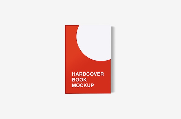 PSD close up on hardcover book mockup isolated