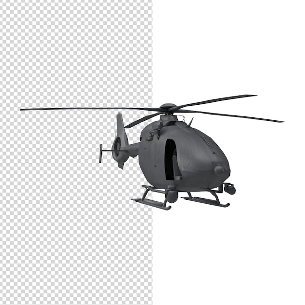 close up on helicopter 3d isolated premium psd