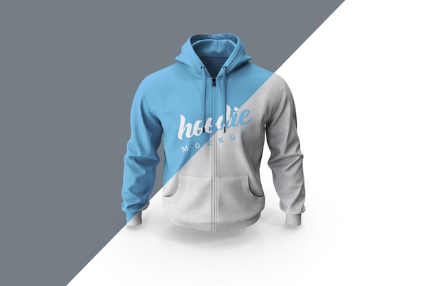 Close up on hoodie mockup front view isolate