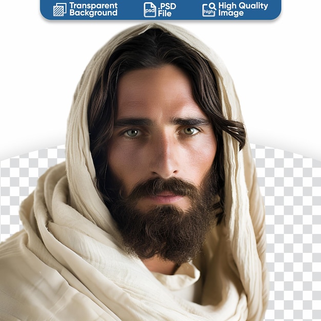 PSD close up image of jesus christ the savior of humanity symbolizing christianity religion