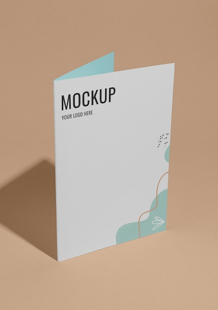 Close up on isolated brochure mockup