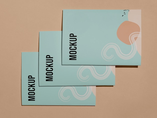 Close up on isolated brochure mockup