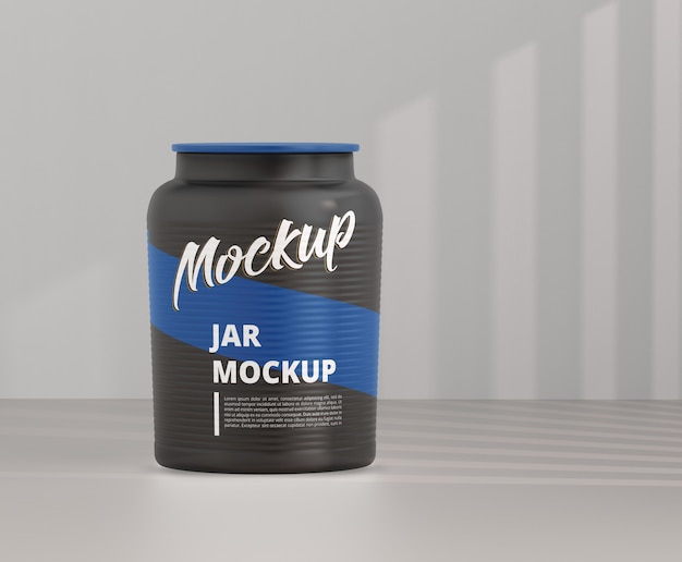 Primo piano su jar mockup