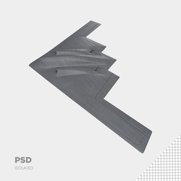 Primo piano su aereo a reazione 3d isolato premium psd