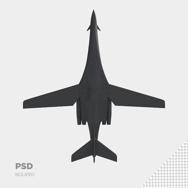 PSD close up on jet plane isolated