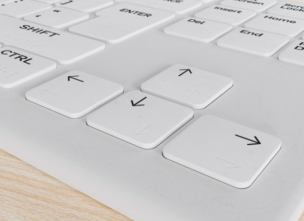 PSD close-up of keyboard buttons mock-up design