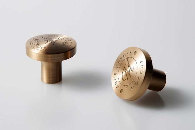 Close up on knob mockup design