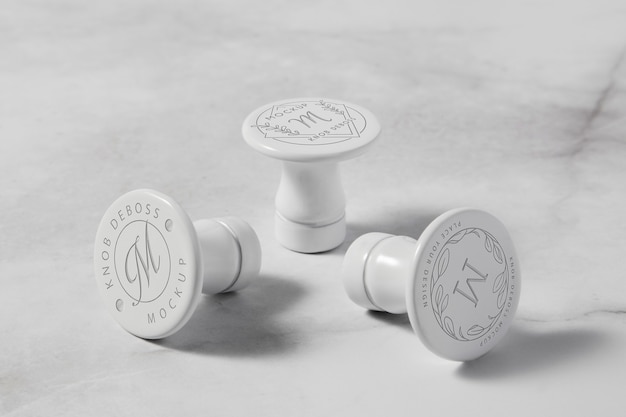 PSD close up on knob mockup design