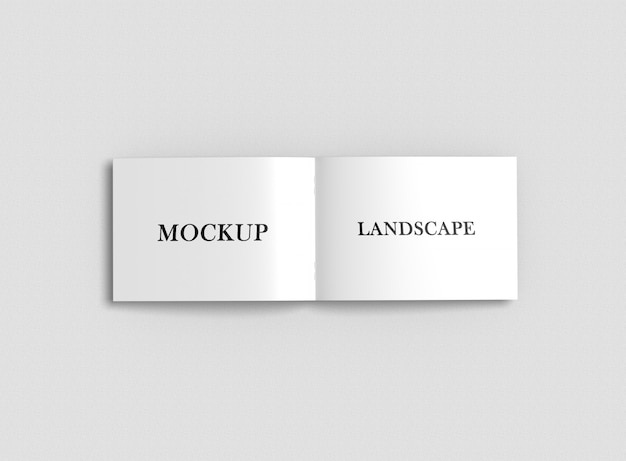 PSD close up on landscape brochure mockup mockup