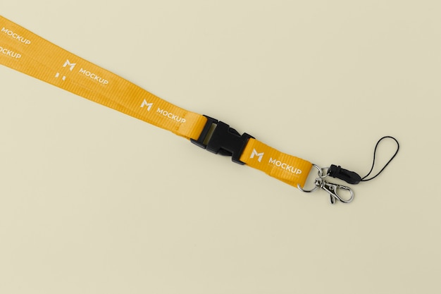 Close up on lanyard mockup design