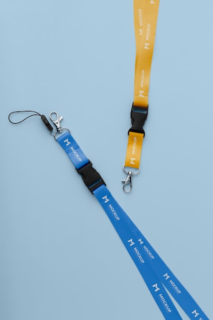 PSD close up on lanyard mockup design