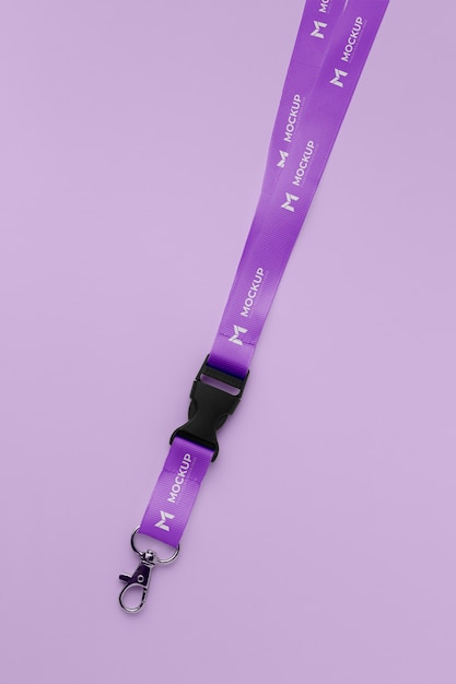 Close up on lanyard mockup design