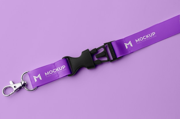 PSD close up on lanyard mockup design