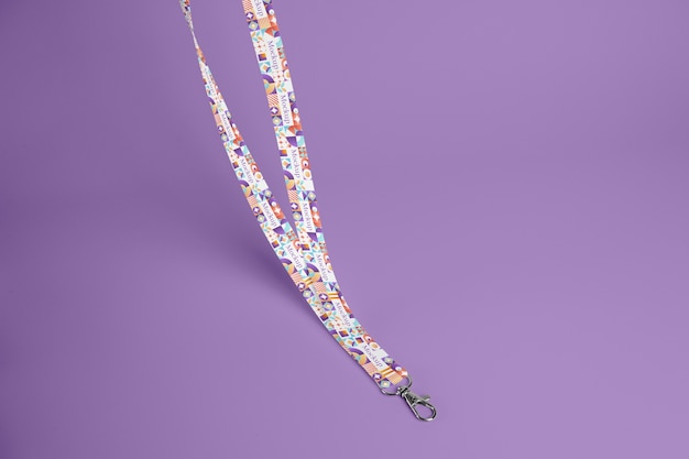 PSD close up on lanyard mockup design