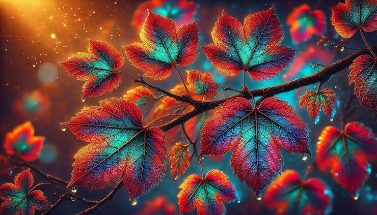 PSD close up on leaf isolated