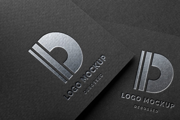 Primo piano sul mockup del logo