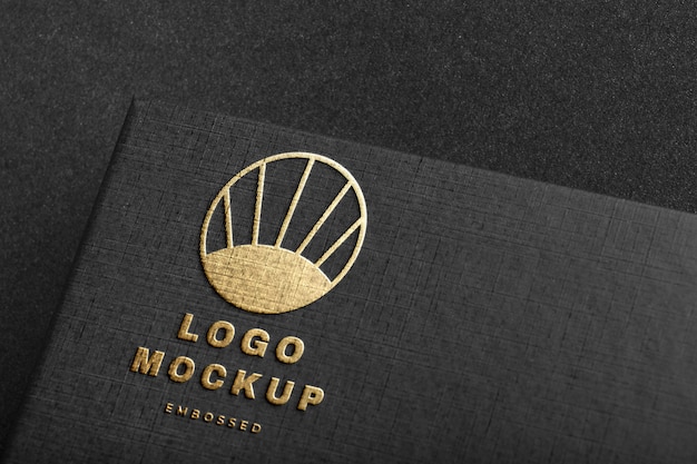 PSD primo piano sul mockup del logo