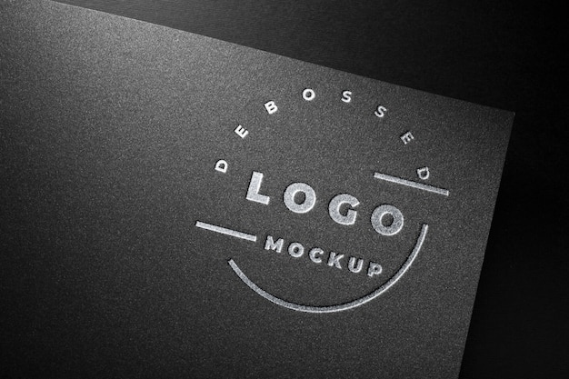 PSD close up on logo mockup