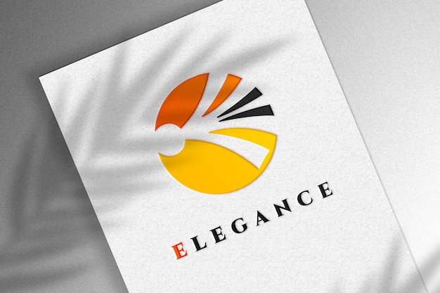 Close up on luxury effect logo mockup