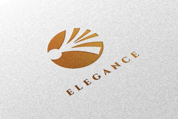 Close up on luxury golden effect logo mockup