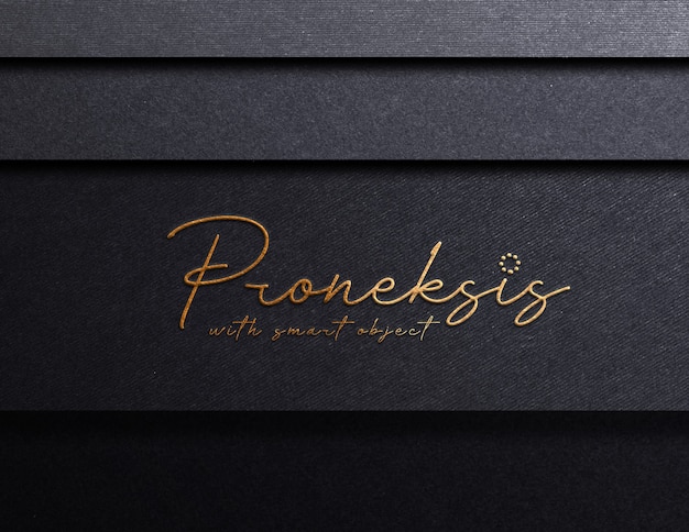 Primo piano sul mockup del logo di lusso