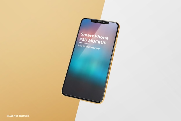 Close up on luxury phone screen mockup design