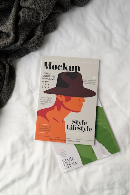 close up on magazine in the bedroom