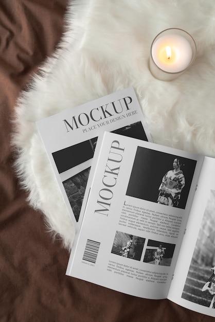 close up on magazine in the bedroom