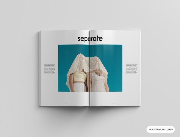 close up on magazine mockup