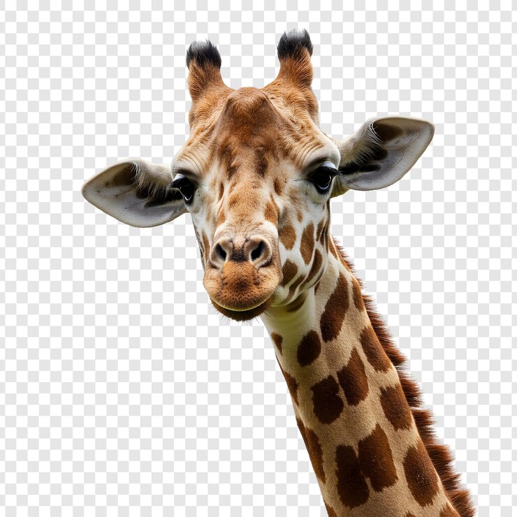 PSD close-up of a majestic giraffe