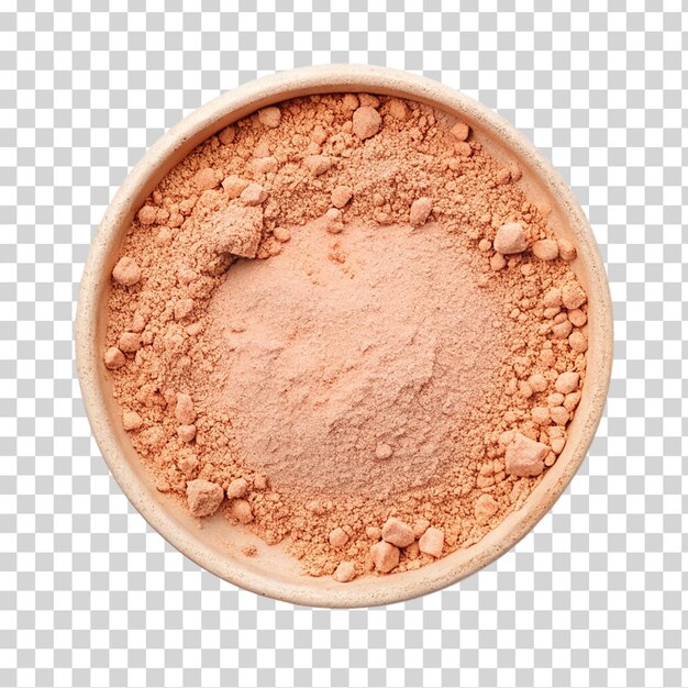 Close up of a make up powder on a transparent background