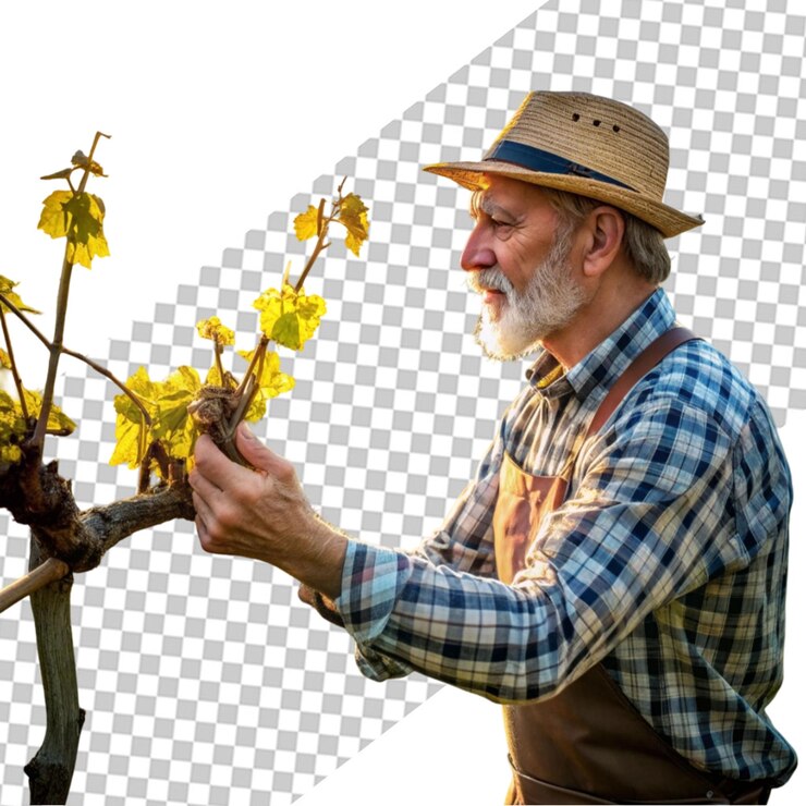 PSD close up of a man planting a tree or gardening generative ai