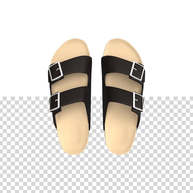 PSD close up on men sandal isolated