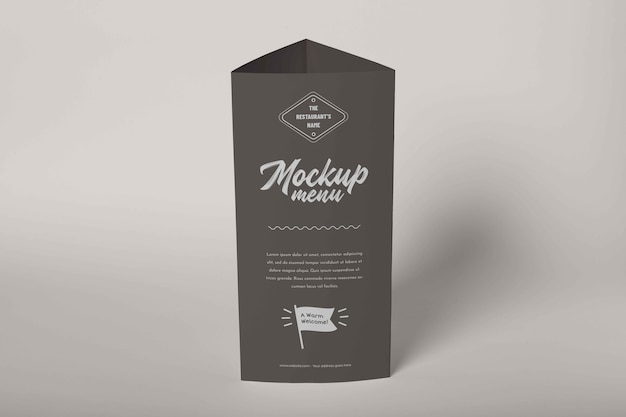 PSD primo piano sul mockup del menu