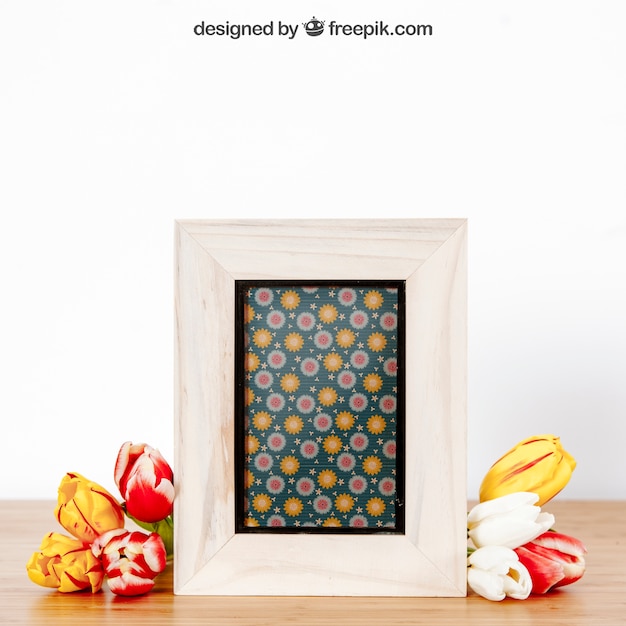 close up mockup of frame