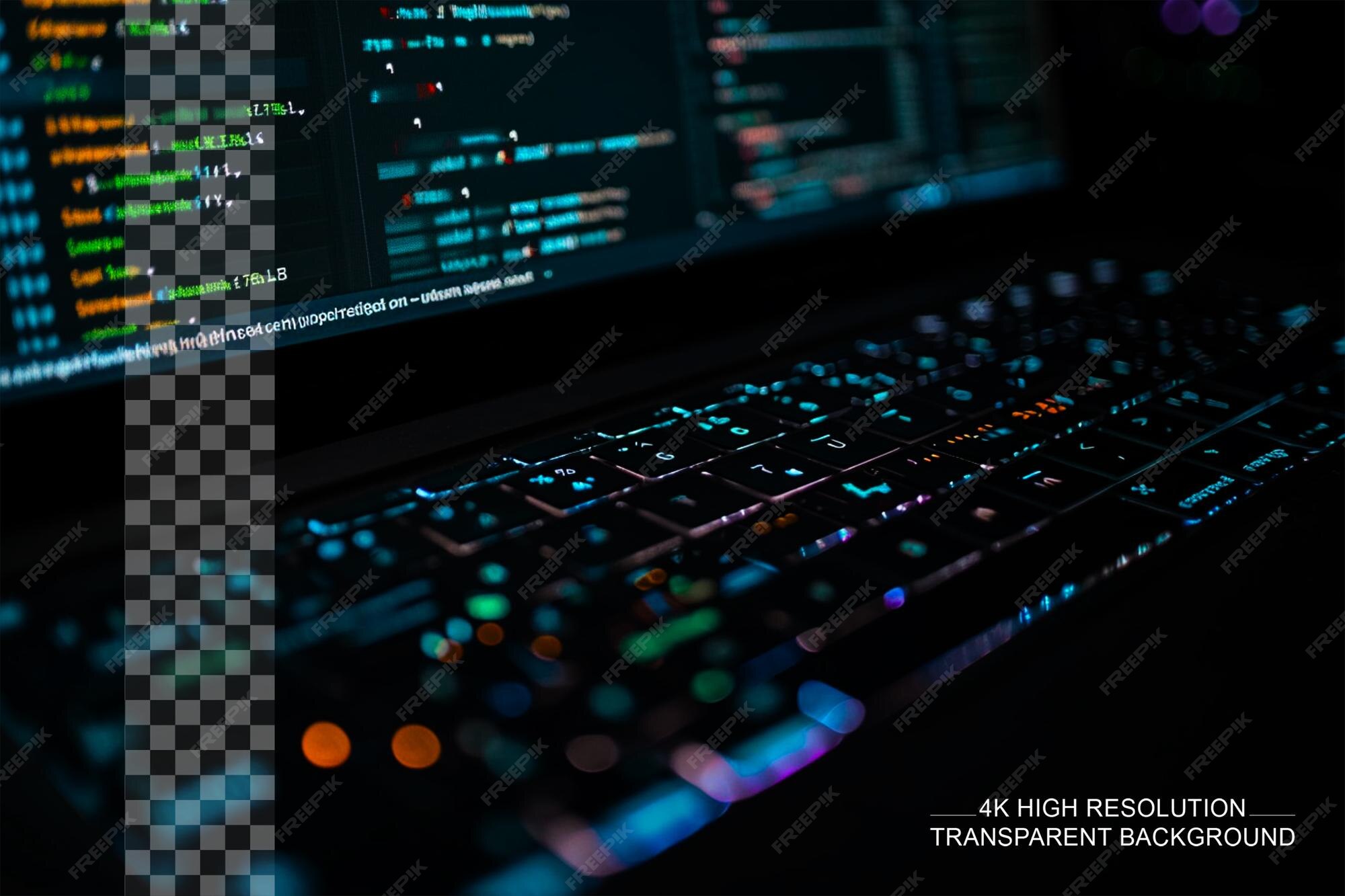 Premium PSD | Close up of monitor displaying source code coding program ...