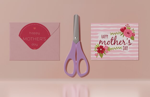 PSD close-up mothers day greeting card