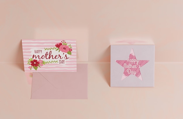 PSD close-up mothers day greeting card