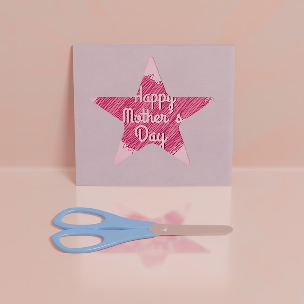 PSD close-up mothers day greeting card