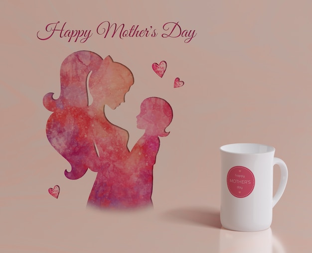 PSD close-up mothers day mug