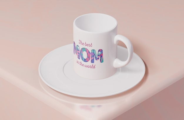 PSD close-up mothers day mug