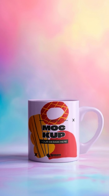 PSD close up on mug mockup design