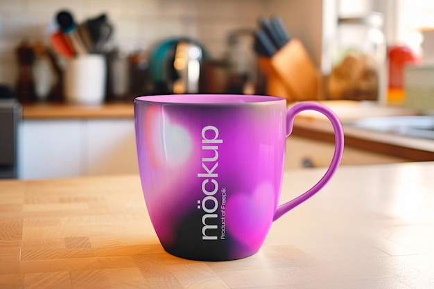 PSD close up on mug mockup