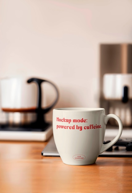 Close up on mug mockup