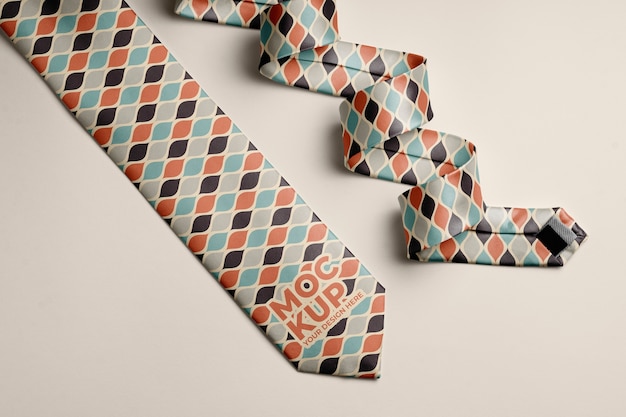 PSD close up on necktie mockup