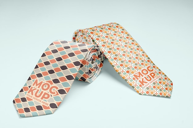 Close up on necktie mockup