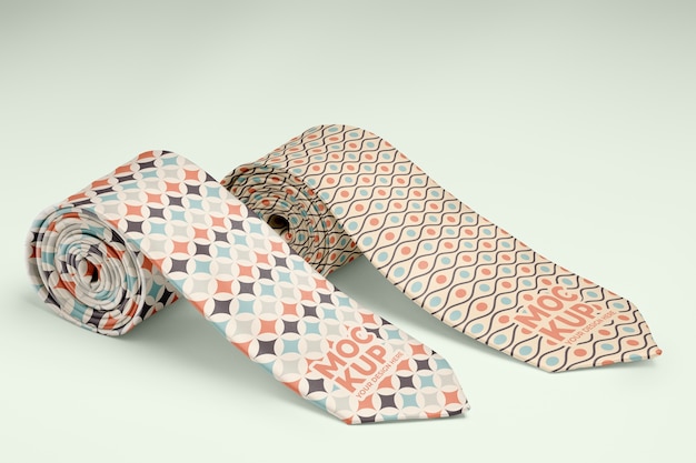 PSD close up on necktie mockup