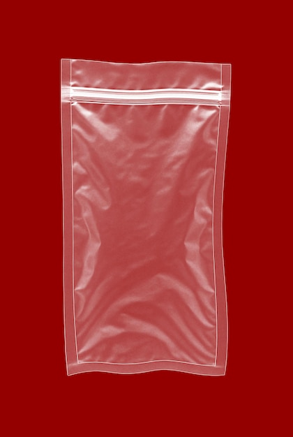 Close-up of a Transparent Ziplock Bag