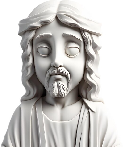 PSD close up of cute cartoon jesus christ icon