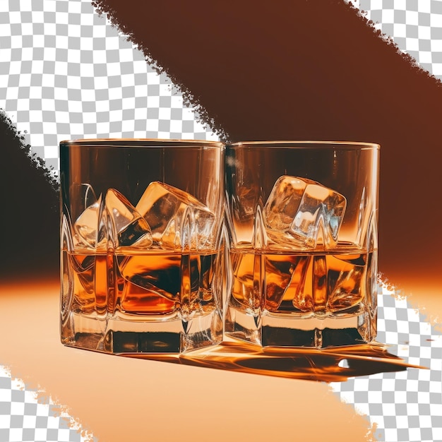 Близкий взгляд на бокалы с виски